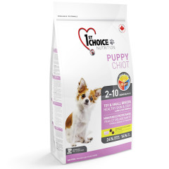 Сухий корм для цуценят з ягням та рибою Healthy Skin & Coat Puppy Toy & Small Breed Dog 1st Choice Nutrition