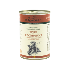 Вологий корм для цуценят ягням та яловичиною Hubertus Gold