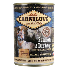 Вологий корм для собак з лососем та індичкою Carnilove