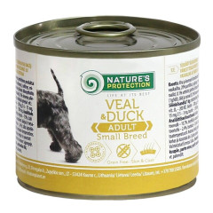 Вологий корм для собак adult Veal&Duck Nature's Protection