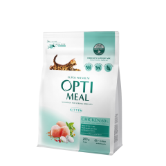 Сухий корм для кошенят з куркою 200+100 г. Kitten OptiMeal
