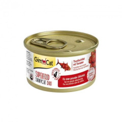Вологий корм для котів з тунцем та томатом SuperFood ShinyCat Duo Cat Gim