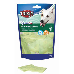 Ласощі для собак Chewing Chips зі спіруліною 50г DentaFun Trixie