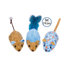 Іграшка мишки з коркові 3 шт з catnip Fun For Cats Nobby