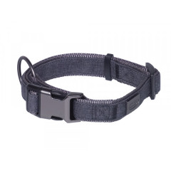 Нашийник чорний 16 мм 23-30 см Linen Deluxe Nobby