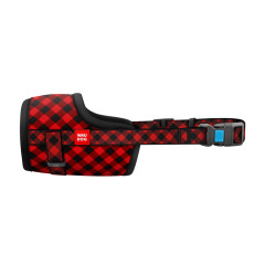 Намордник "Шотландка червона" Nylon WauDog CoLLar