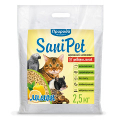 Наповнювач деревний універсальний "Лимон" Sani Pet Природа