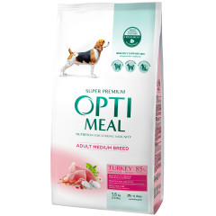 Сухий корм для собак з індичкою Medium Breed Adult Dog OptiMeal