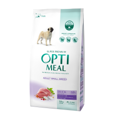 Сухий корм для собак з качкою Small Breed Adult Dog OptiMeal