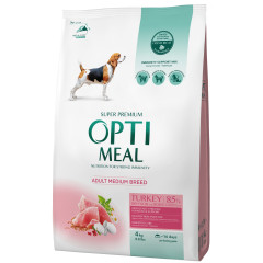 Сухий корм для собак з індичкою Medium Breed Adult Dog OptiMeal