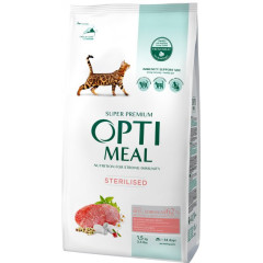 Сухий корм для котів з яловичиною та сорго Sterilised Adult Cat OptiMeal