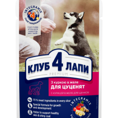Вологий корм для цуценят з куркою All Breed Puppy Клуб 4 Лапи