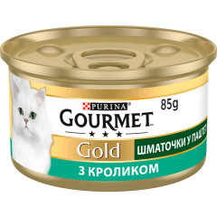 Вологий корм для котів з кроликом Терін Gold Gourmet Purina
