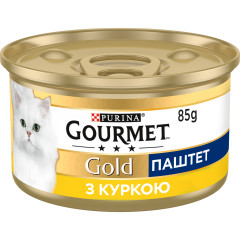 Вологий корм для котів з куркою Паштет Gold Gourmet Purina