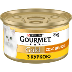Вологий корм для котів з куркою Соус Де-Люкс Gold Gourmet Purina