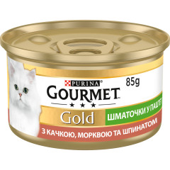 Вологий корм для котів з качка морквою та шпинатом Терін Gold Gourmet Purina