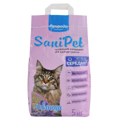Наповнювач бентонітовий середній, лаванда Sani Pet Природа