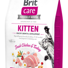 Сухий корм для кошенят з куркою та індичкою Healthy Growth & Development Kitten Chiken & Turkey Brit Care