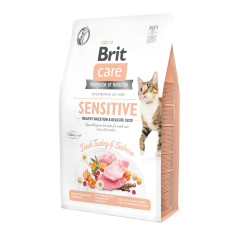 Сухий корм для котів з індичкою та лососем Healthy Digestion & Delicate Taste Sensitive Turkey & Salmon Brit Care