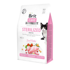Сухий корм для котів з кроликом Sensitive Sterilized Rabbit Brit Care