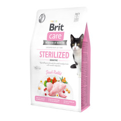 Сухий корм для котів з кроликом Sensitive Sterilized Rabbit Brit Care
