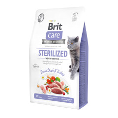 Сухий корм для котів з качкою та індичкою Weight Control Steriized Duck & Turkey Brit Care