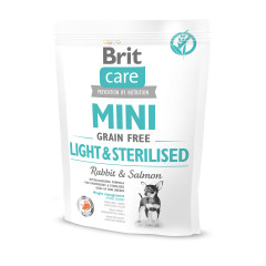 Сухий корм для собак з кроликом та лососем Light & Sterilised Mini Rabbit & Salmon Brit Care