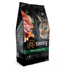 Сухий корм для котів з індичкою та качкою Fresh Turkey & Duck Adult Cat Gourmand Savory
