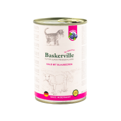 Вологий корм для кошенят з телятиною та чорницею Baskerville