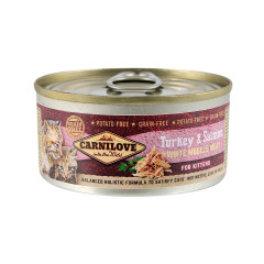 Вологий корм для кошенят з індичкою та лососем Carnilove