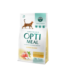 Сухий корм для котів з куркою Adult Cat OptiMeal