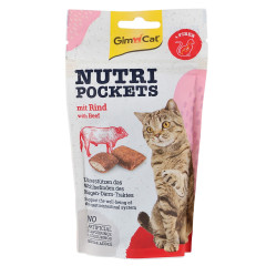 Ласощі для котів крекери з говядиною, 60 г. Nutri Pockets Cat Gim