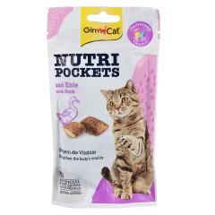 Ласощі для котів крекери з качкою, 60 г. Nutri Pockets Cat Gim