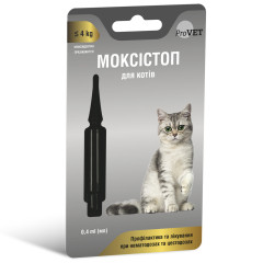Засіб від глистів для котів до 4 кг. (1 піп.) Моксістоп ProVET Природа