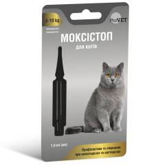 Засіб від глистів для котів від 4 до 8 кг. (1 піп.) Моксістоп ProVET Природа