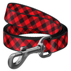 Повідець "Шотландка червона" д 15 ш 122 Nylon WauDog CoLLar