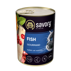 Вологий корм для котів з рибою Fish Adult Cat Gourmand Savory