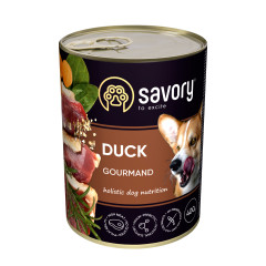 Вологий корм для собак з качкою Gourmand Savory