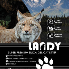 Наповнювач силікагелевий 1-8 мм. Super premium silica gel cat litter Landy