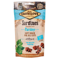 Ласощі для котів з сардиною та петрушкою 50 г. Crunchy Snack Carnilove