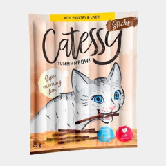Ласощі для котів з птицею та печінкою, 5 шт. Catessy