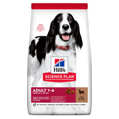 Сухий корм для собак з ягням та рисом Adult 1-6 Medium Science Plan Hill's