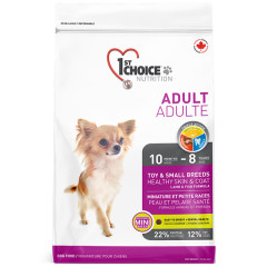 Сухий корм для собак з ягням та рибою Healthy Skin & Coat Adult Toy & Small Breed Dog 1st Choice Nutrition