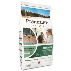 Сухий корм для котів з індичкою Nordiko Grain Free Holistic Pronature