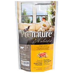 Сухий корм для котів з качкою та апельсином Adult Grain Free Holistic Pronature