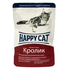 Вологий корм для котів Кролик Sterilized Happy Cat