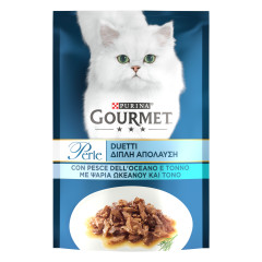 Вологий корм для котів з океанічною рибою та тунцем Perle Gourmet Purina