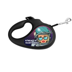 Повідець-рулетка "Ракетобудування"  до 15 кг. 5 м. WauDog CoLLar