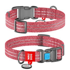 Нашийник (ш.15мм. 25-35см.) червоний Re-cotton WauDog CoLLar