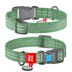 Нашийник (ш. 20мм. 24-40см.) зелений Re-cotton WauDog CoLLar